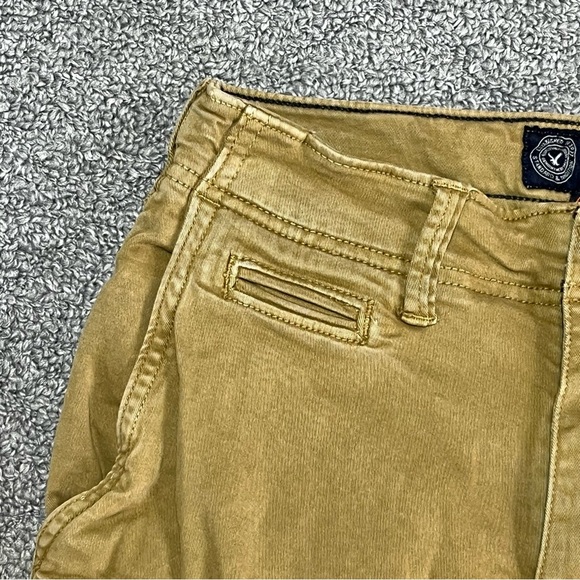 American Eagle Active Flex Longer Length Shorts Mens Size 26 Khaki Chino Causal - Picture 3 of 10